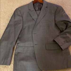 Grey pinstripes suite MAKE an offer